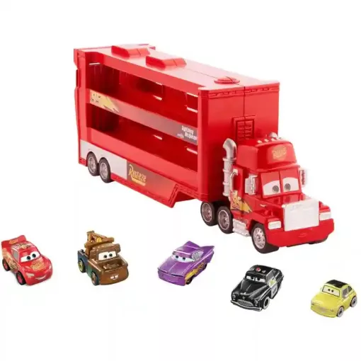 Mattel Disney Verdák: Mack autószállító kamion kisautókkal