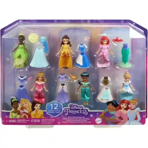 Mattel Disney hercegnők levehető ruhákkal készlet 9cm