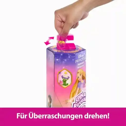 Mattel Disney Aranyhaj és a nagy gubanc: Spin & Reveal Aranyhaj hercegnő baba kiegészítőkkel, Rapunzel