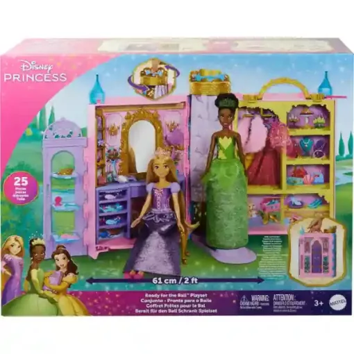 Mattel Disney Princess hordozható ruhásszekrény kiegészítőkkel