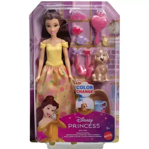Mattel Disney A szépség és a szörnyeteg: Belle és kutyusa szépítkezése