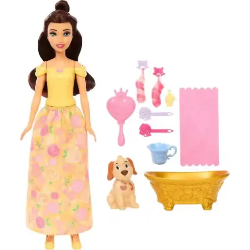 Mattel Disney A szépség és a szörnyeteg: Belle és kutyusa szépítkezése