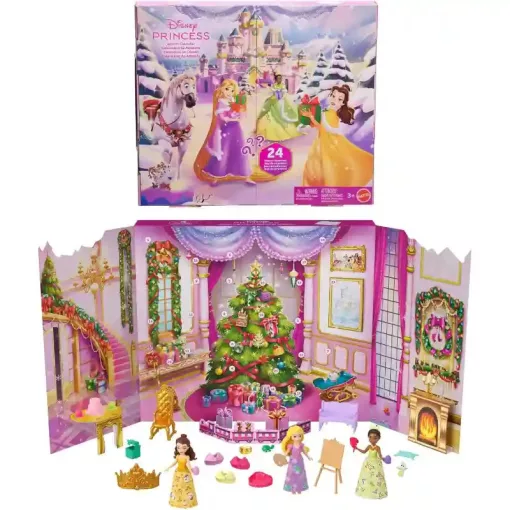 Mattel Disney Princess adventi kalendárium, naptár babákkal