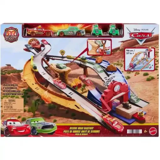 Mattel Disney Verdák: Autómentős versenypálya Villám McQueen kisautóval