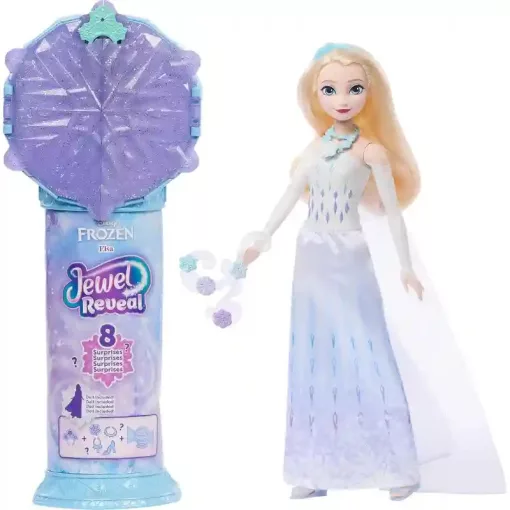 Mattel Disney Frozen Jewel Reveal Jégvarázs: Elza jégkristály baba játékszett