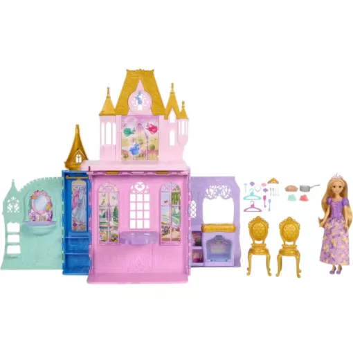 Mattel Disney Princess: Aranyhaj hordozható kastélya babával