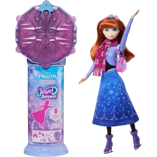 Mattel Disney Frozen Jewel Reveal Jégvarázs: Anna jégkorcsolyás baba játékszett