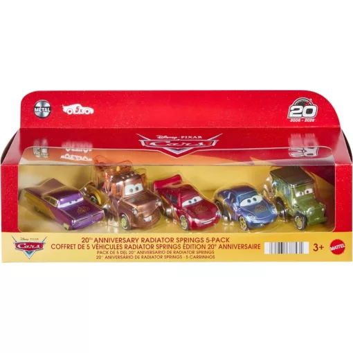 Mattel Disney Verdák 20. évfordulós 5 darabos kisautók szett