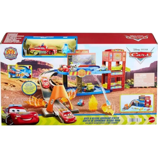 Mattel Disney Verdák: Verseny és mentőközpont Villám McQueen kisautóval