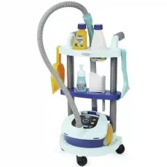   Écoiffier Clean Home Játék gurulós takarítókocsi porszívóval