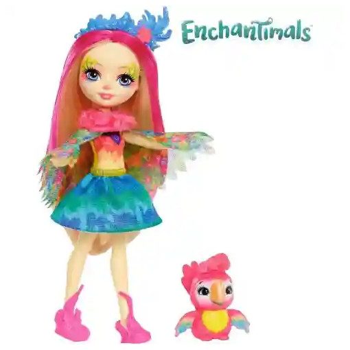 Mattel Enchantimals Peeki Parrot baba Sheeny papagáj figurával