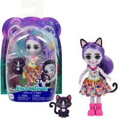 Mattel Enchantimals Cabery Cat baba és Pawla cica barátja