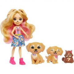   Mattel Enchantimals Gerika Golden Retriever baba és kutyus családja