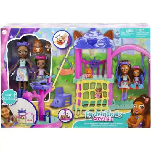 Mattel Enchantimals játszótér mókusos babákkal