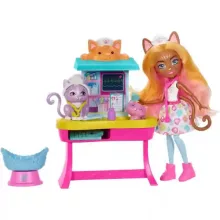 Mattel Enchantimals Dr. Carlin Cat baba állatorvosi rendelője cicákkal