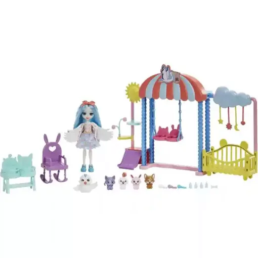 Mattel Enchantimals Starley Stork baba kisállatokkal