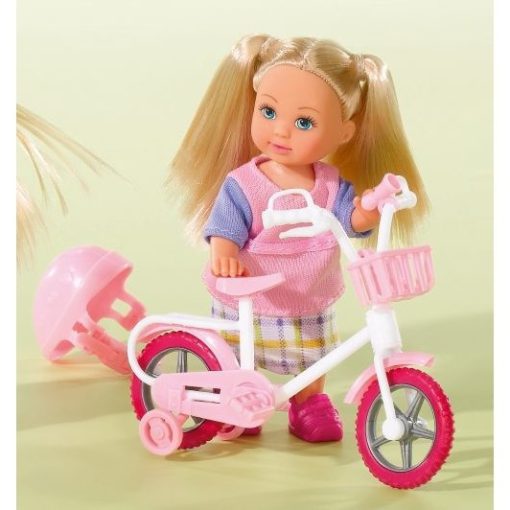 Simba Toys Evi Love - Evi baba fehér biciklivel (105731715)