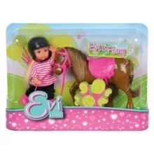 Simba Toys Evi Love - Evi baba sötétbarna pónival (105737464)