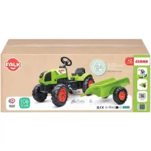 Falk Claas Arion 410 XL pedálos traktor utánfutóval