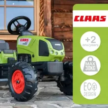 Falk Claas Arion 410 XL pedálos traktor utánfutóval