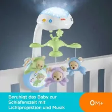 Mattel Fisher-Price - 3 az 1-ben altatódalos, projektoros kiságyforgó, babaforgó