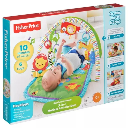 Mattel Fisher-Price CHP85 Esőerdős 3 az 1-ben zenélő játszószőnyeg