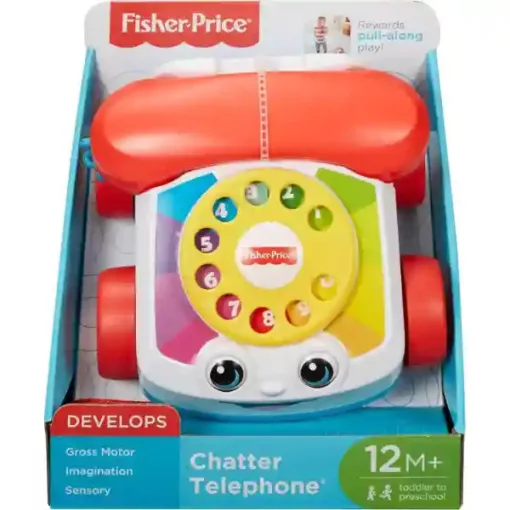 Mattel Fisher-Price - Guruló játék telefon hanggal babáknak