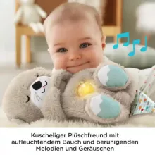 Mattel Fisher-Price - Interaktív szunyókáló plüss vidra hanggal és mozgással