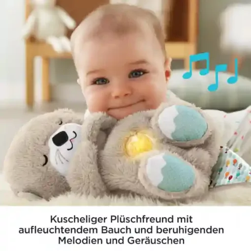 Mattel Fisher-Price - Interaktív szunyókáló plüss vidra hanggal és mozgással