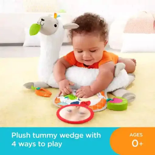 Mattel Fisher-Price - 4 az 1-ben plüss láma foglalkoztató pocakpárna