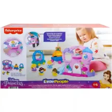 Mattel Fisher-Price Little People Disney - Hordozható kastély figurákkal és járművekkel