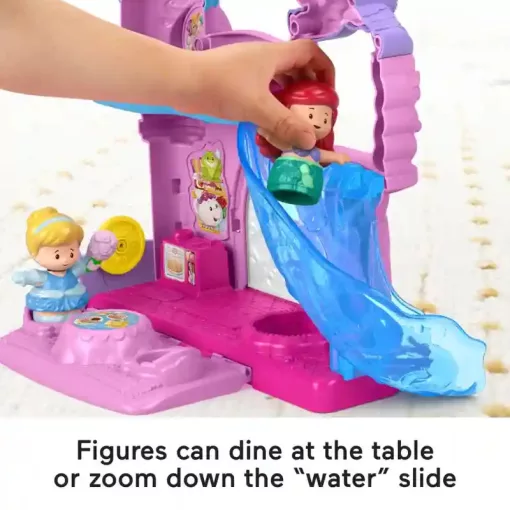 Mattel Fisher-Price Little People Disney - Hordozható kastély figurákkal és járművekkel