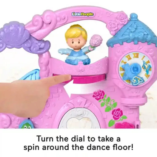 Mattel Fisher-Price Little People Disney - Hordozható kastély figurákkal és járművekkel