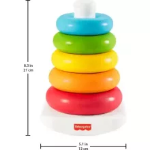 Mattel Fisher-Price - Színes gyűrűpiramis – 20 cm-es játék torony babáknak
