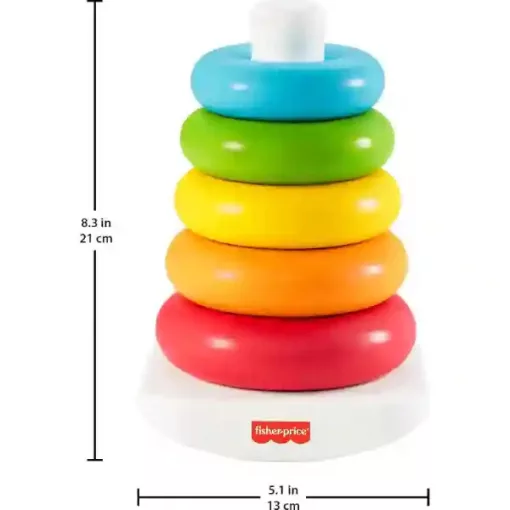 Mattel Fisher-Price - Színes gyűrűpiramis – 20 cm-es játék torony babáknak