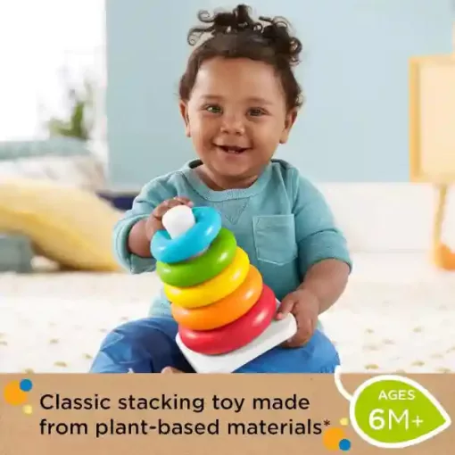 Mattel Fisher-Price - Színes gyűrűpiramis – 20 cm-es játék torony babáknak
