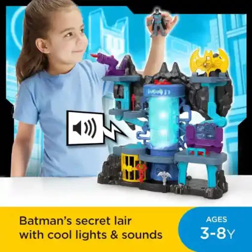 Mattel Fisher-Price Batman - Batman interaktív denevérbarlangja, DC Super Friends