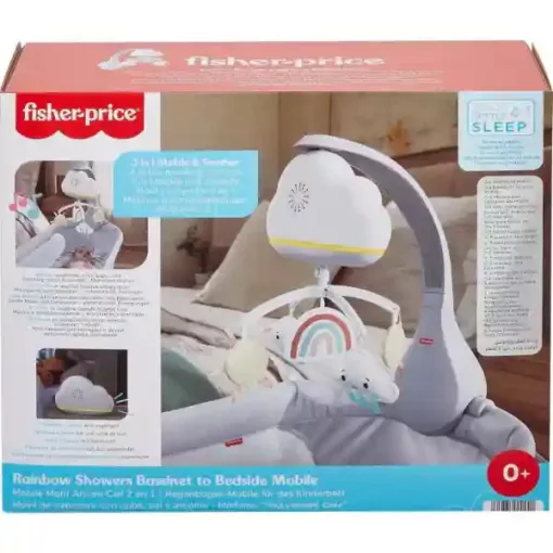 Mattel Fisher-Price - 2 az 1-ben altatódalos, projektoros kiságyforgó, babaforgó