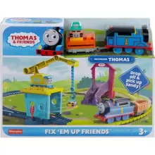 Mattel Fisher-Price - Thomas, a gőzmozdony: motorizált vonatszett sínpályával és daruval
