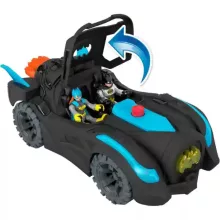 Mattel Fisher-Price Batman - Interaktív Batmobile autó Batman figurával és kilövővel, DC Super Friends
