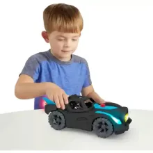 Mattel Fisher-Price Batman - Interaktív Batmobile autó Batman figurával és kilövővel, DC Super Friends