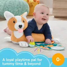 Mattel Fisher-Price - 3 az 1-ben plüss corgi kutyus foglalkoztató pocakpárna