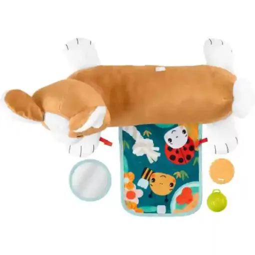 Mattel Fisher-Price - 3 az 1-ben plüss corgi kutyus foglalkoztató pocakpárna