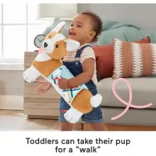 Mattel Fisher-Price - 3 az 1-ben plüss corgi kutyus foglalkoztató pocakpárna