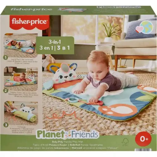 Mattel Fisher-Price - 3 az 1-ben összetekerhető pandás játszószőnyeg