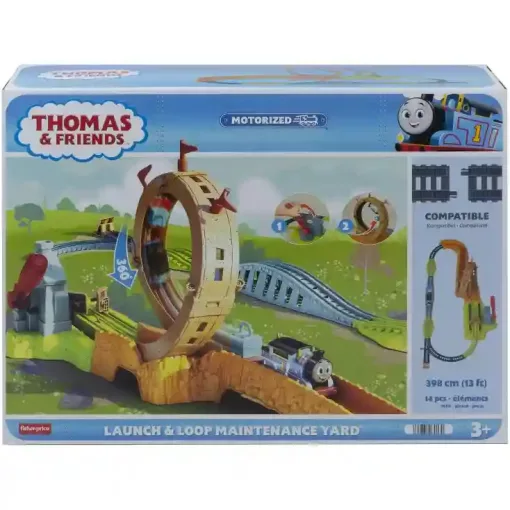 Mattel Fisher-Price - Thomas, a gőzmozdony: motorizált vonatszett sínpályával és hurokkal