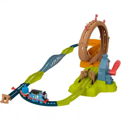 Mattel Fisher-Price - Thomas, a gőzmozdony: motorizált vonatszett sínpályával és hurokkal