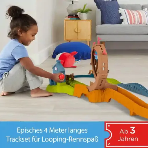 Mattel Fisher-Price - Thomas, a gőzmozdony: motorizált vonatszett sínpályával és hurokkal