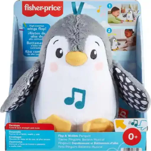 Mattel Fisher-Price - Interaktív egyensúlyozó plüss pingvin hanggal