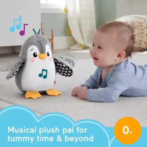 Mattel Fisher-Price - Interaktív egyensúlyozó plüss pingvin hanggal